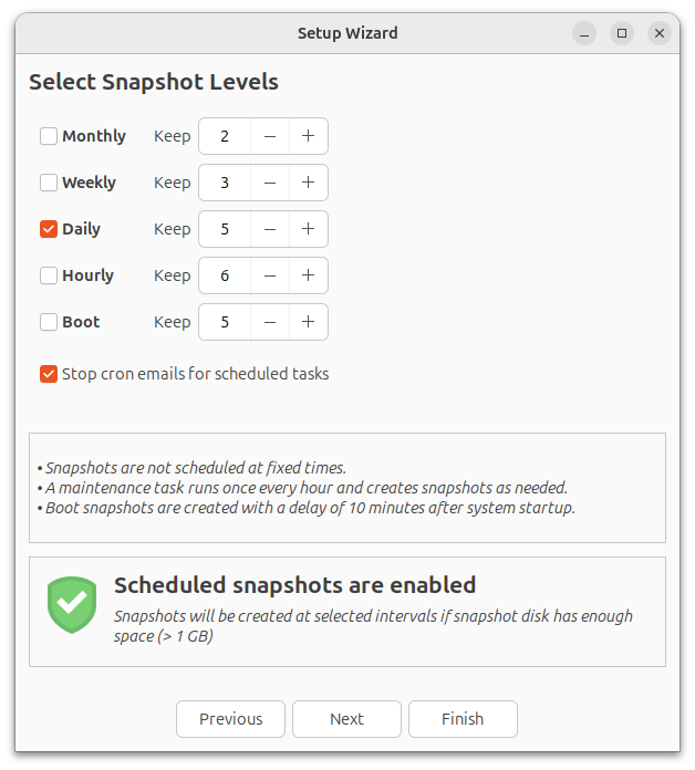 设置快照计划任务